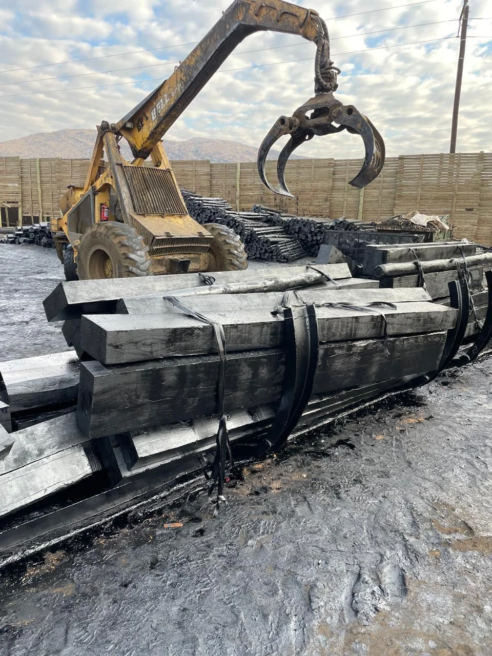 Handling equipment in a sleeper treatment yard